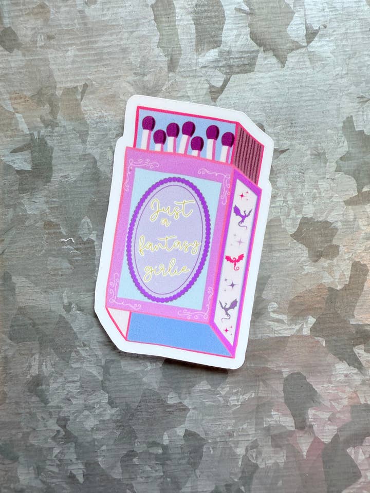 Fantasy Girlie waterproof matchbook sticker|fantasy girlie for wholesale by Typo Lettering Co