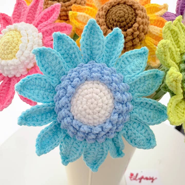 Lilyrosy(Duty free) - Wholesale Kunstbloemen - Handgemaakte gehaakte zonnebloemen cadeaus, vakantiecadeaus, woondecoratie11