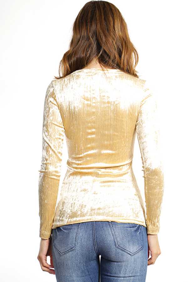 MIO WHOLESALE – Großhandel Bluse – Damen – 616V SOLIDES RUNDHALS-SAMT-OBERTEIL3