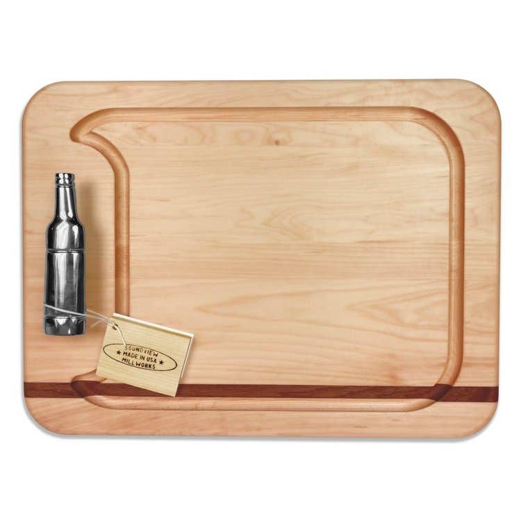 Soundview Millworks - Wholesale Cheese Board - Wine Bottle Handle Appetizer Boards2