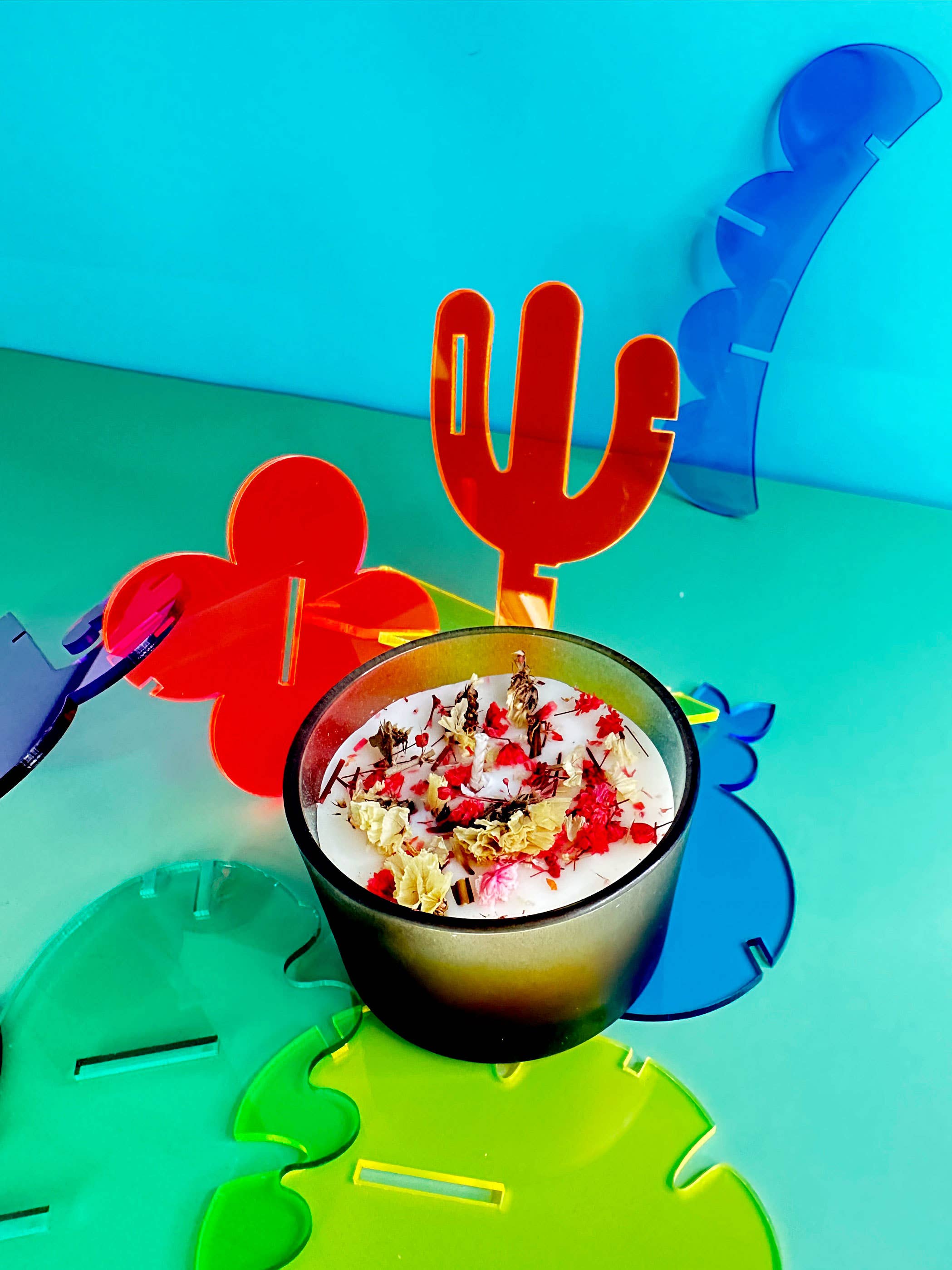 Carol Cao - Wholesale Jar/Filled Candle - "Nature - Flower" Dough Bowl 100% Soy Candle - 8OZ2