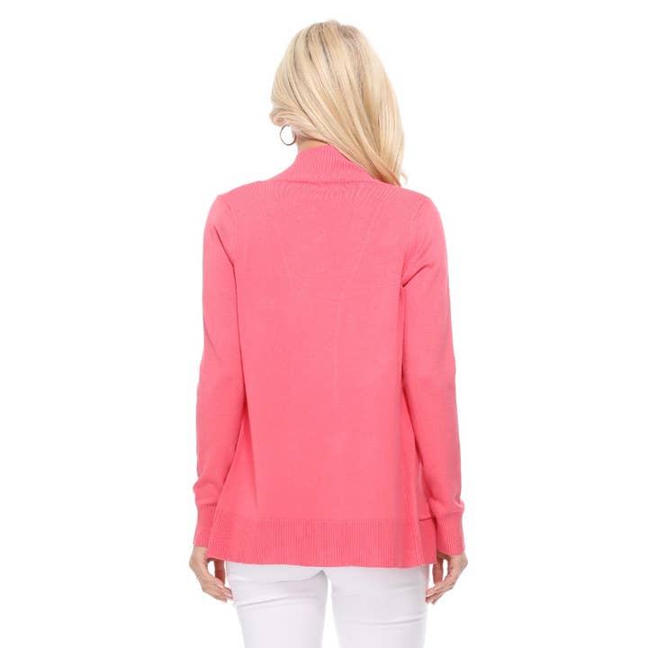 Mak - Wholesale Cardigan - Women's - Long Sleeve Open Front Knit Shrug w/ Pocket Cardigan MK8558Y5