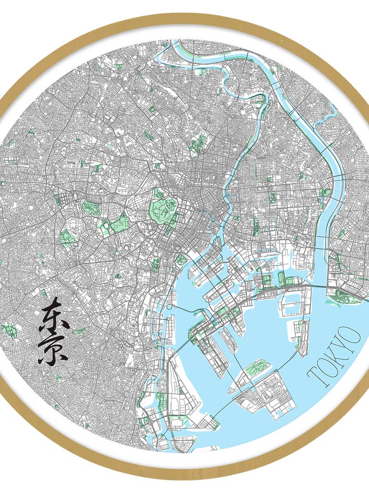 Tokyo framed round wooden frame by Gonz.Art for wholesale by Gonz.Art