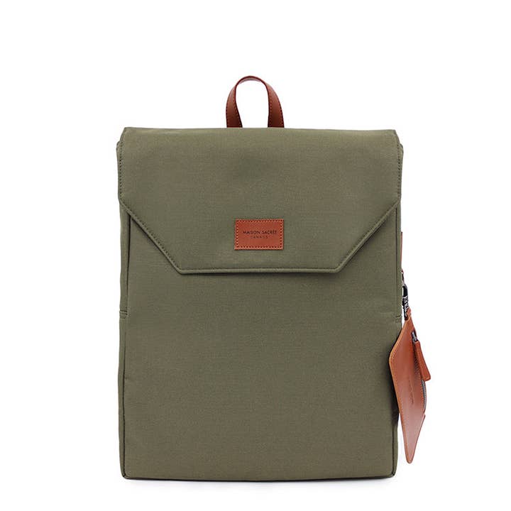 Sac à dos Ferrat Khaki 15'' pour la vente par Maison Sacrée