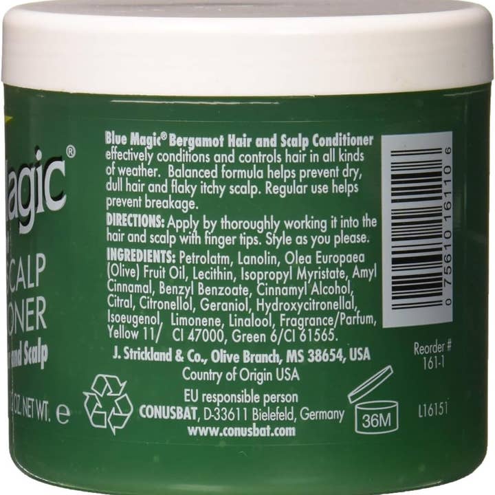 Hair Konection Corporation - Wholesale Hair conditioner - Blue Magic Conditioner, Hair & Scalp, Bergamot, 12 oz1