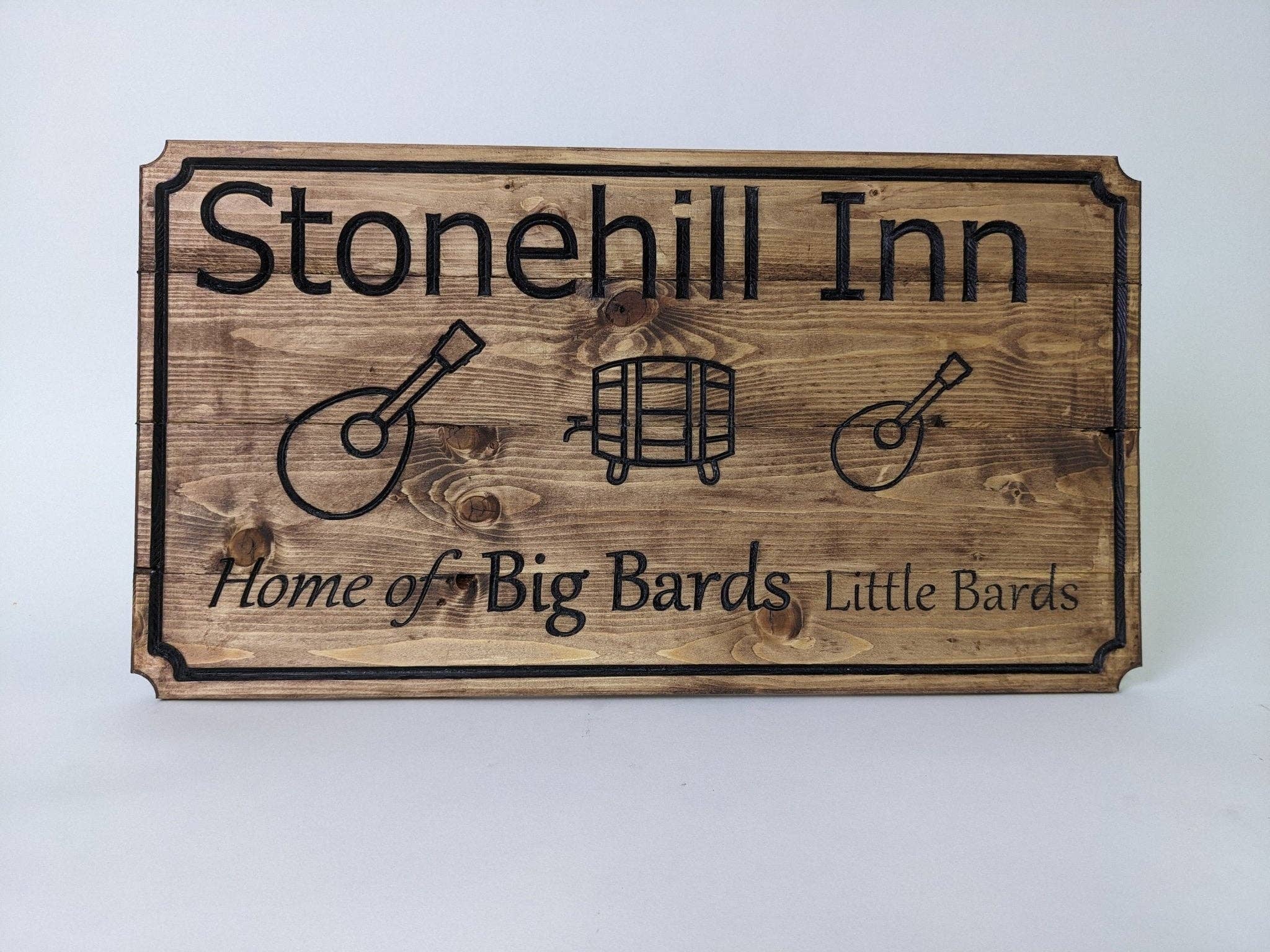 EBONWOOD - Wholesale Sign - Custom Tavern Campaign Sign | Rustic Campaign Sign | TTRPG Sign | 24in x 18in2