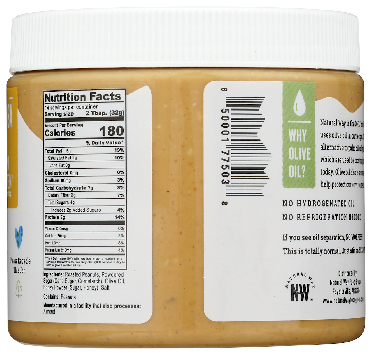 Natural Way - Wholesale Nut Butter - Honey Peanut Butter made with Olive Oil6