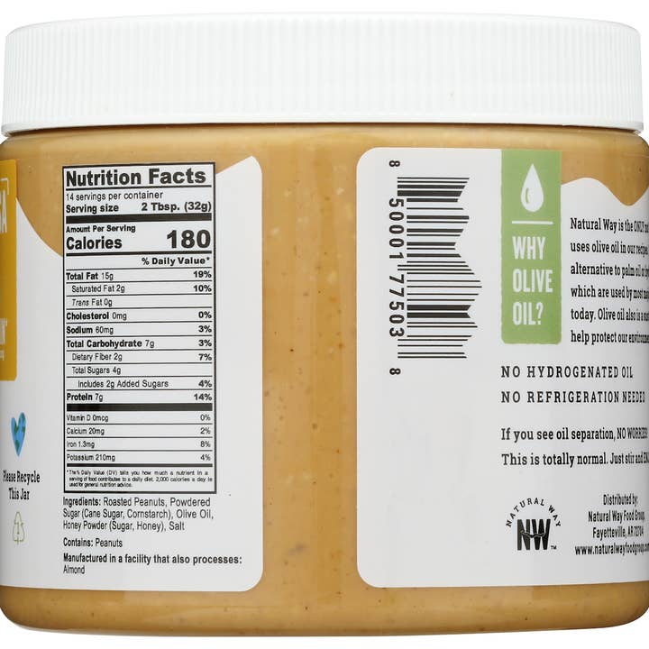 Natural Way – Manteiga de frutos secos por atacado – Manteiga de amendoim com mel feita com azeite6