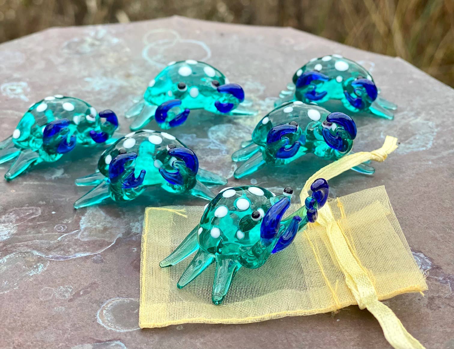 SHOPGIVECOURAGE - Vendita all'ingrosso Statuette decorative - Figurina Miniatura Granchio in Vetro3