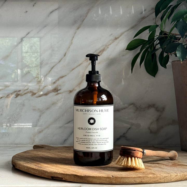 Murchison-Hume - Vente Produit vaisselle - Savon à vaisselle Heirloom dans un distributeur en verre ambré2