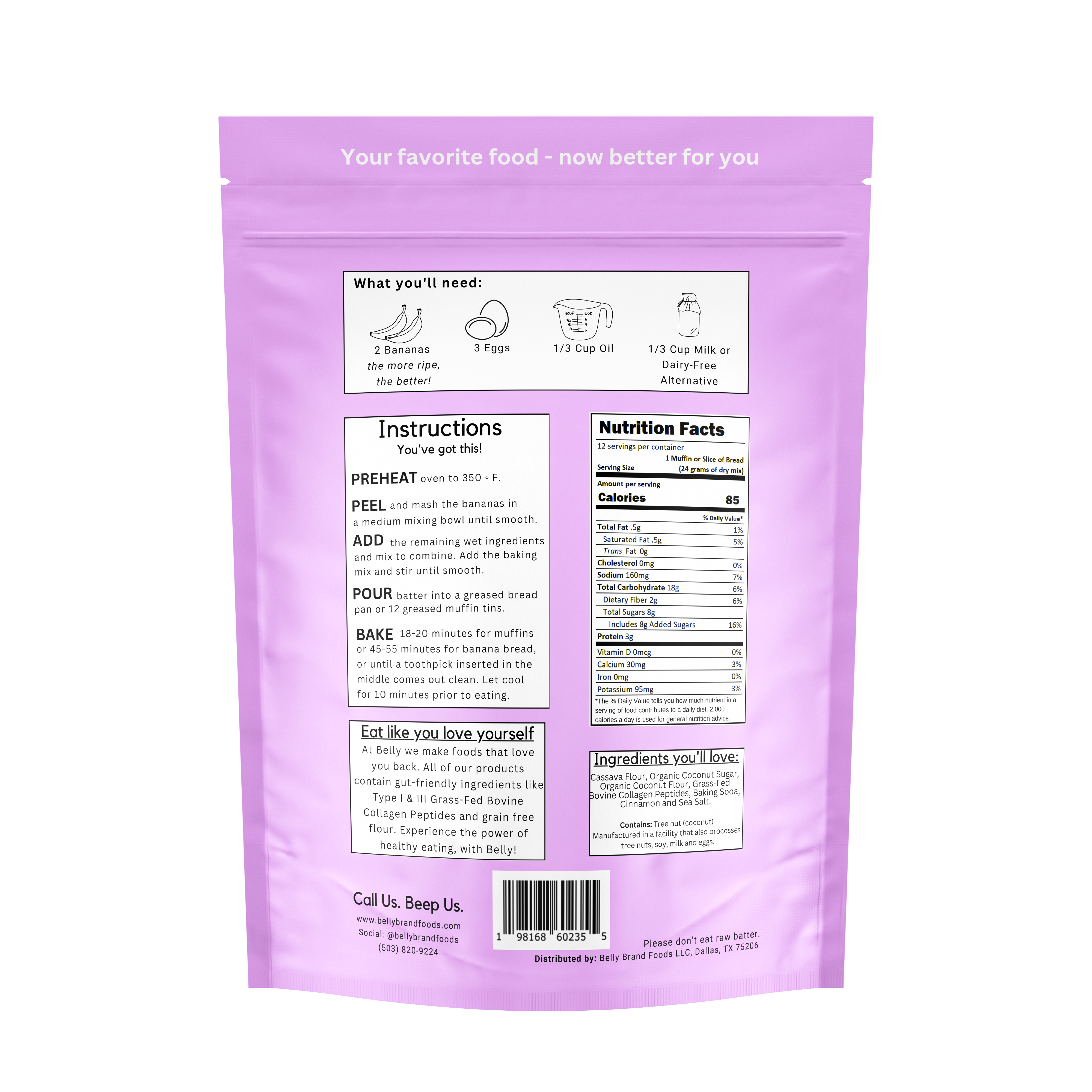 Belly - Wholesale Bread Mix - Banana Bread Mix - Enhanced with Collagen!3