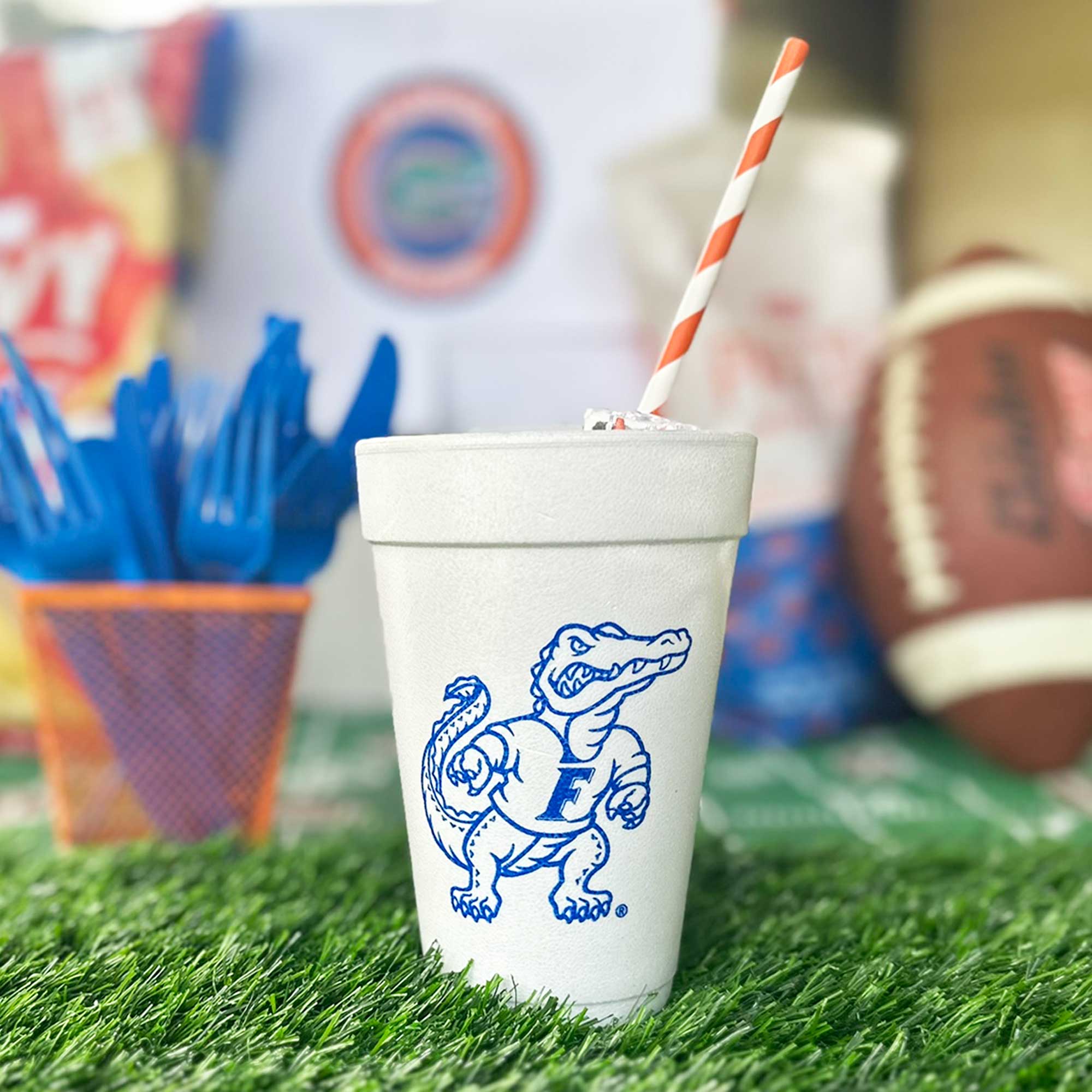 Two Funny Girls - Wholesale Disposable Cup - Foam Cup -  University of Florida/Gator Chomp (10pack)2