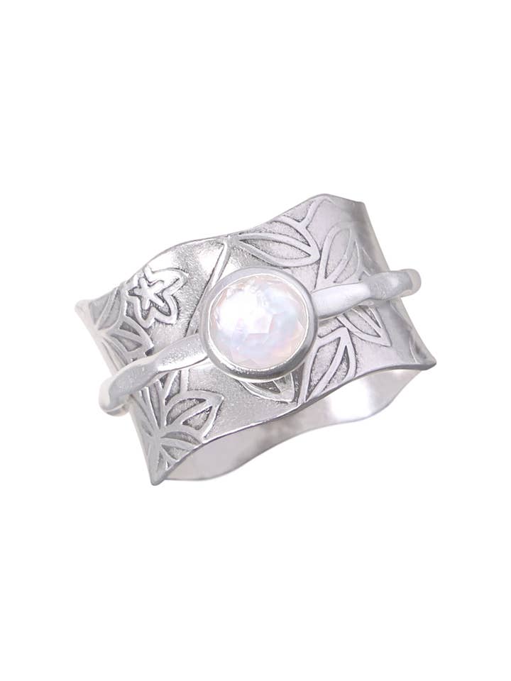 Anello spinner con motivo a vite in madreperla - SF per la vendita all'ingrosso da parte di Zoey Simmons