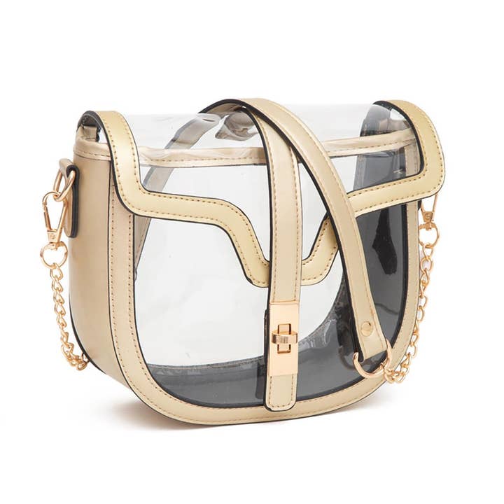 Embellish Your Life - Wholesale Crossbody Bag - Women's - Transparent Stadium Large Crossbody Bag