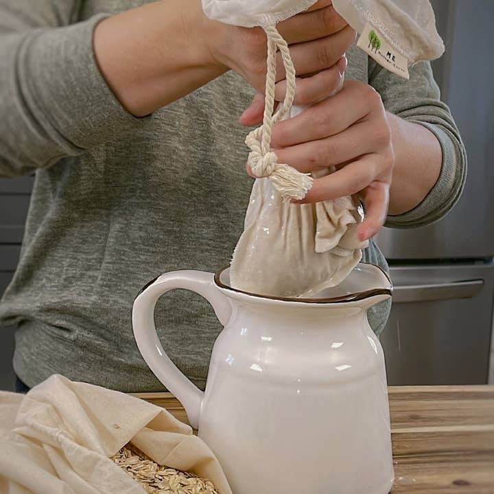 Me Mother Earth - Wholesale Food Storage Wrap/Bag - Organic Hemp Cotton Nut Milk Bag