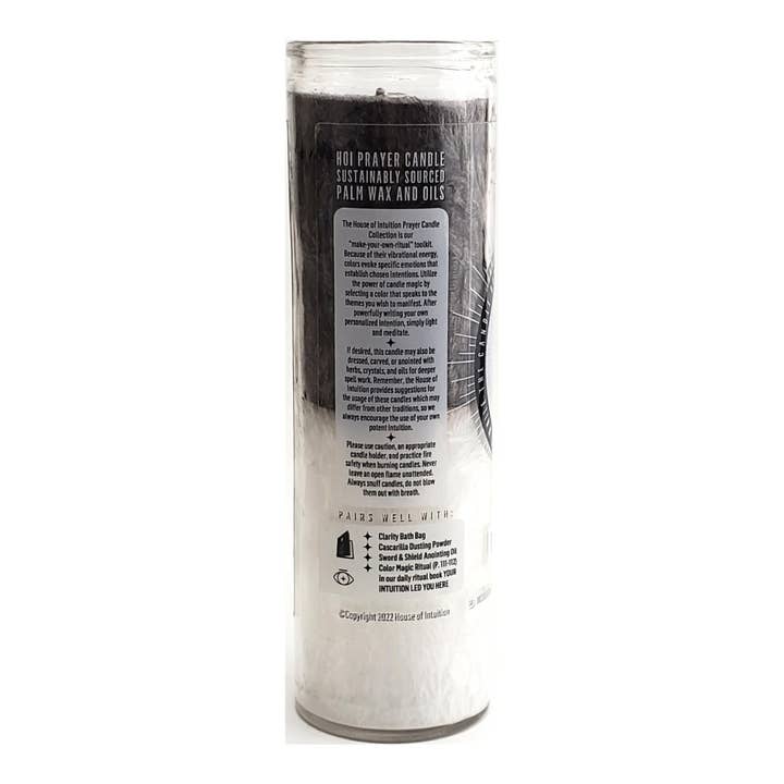 House Of Intuition - Wholesale Novelty Candle - Black and White "Write-Your-Own-Prayer" Candle - PROTECTION