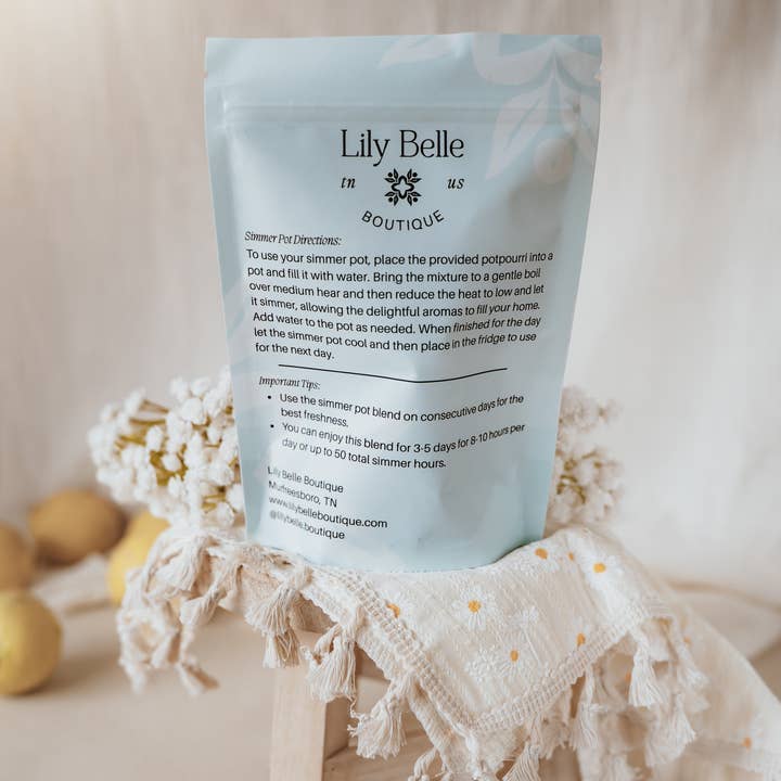 Lily Belle Boutique - Wholesale Potpourri - Mood Boost Simmer Pot | Lemon Orange Rosemary Vanilla1