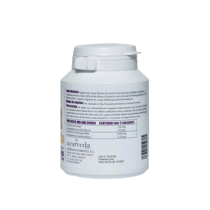 Ayurveda Auténtico – Großhandel Nahrungsergänzungsmittel/Vitamin zum Einnehmen – Shilajit Gold 60 Kapseln1