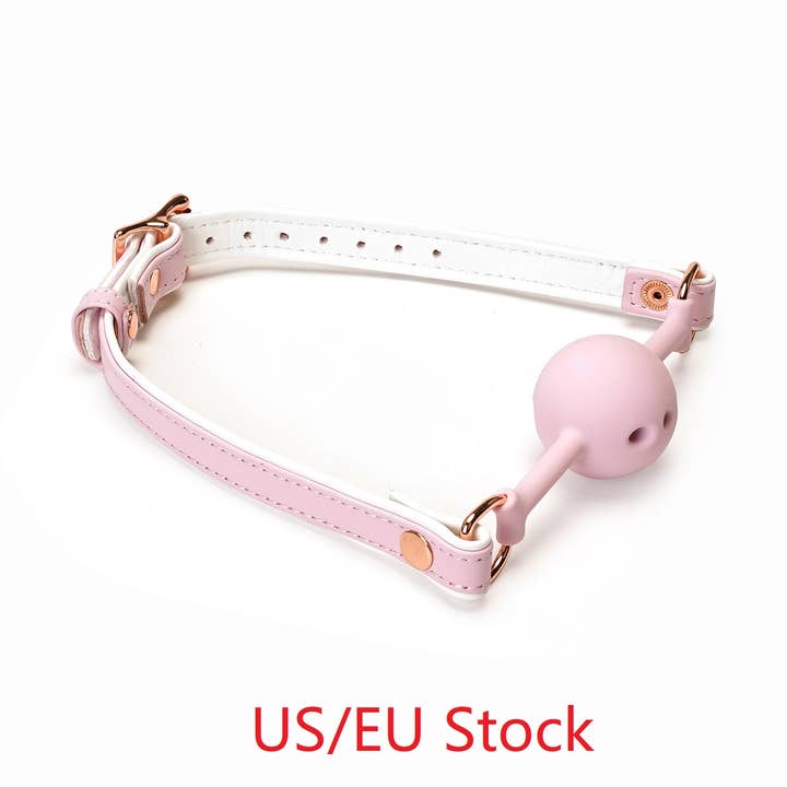 Liebe Seele – wholesale Sexleksaker – Vit & Rosa Fairy Leather Ball Gag0