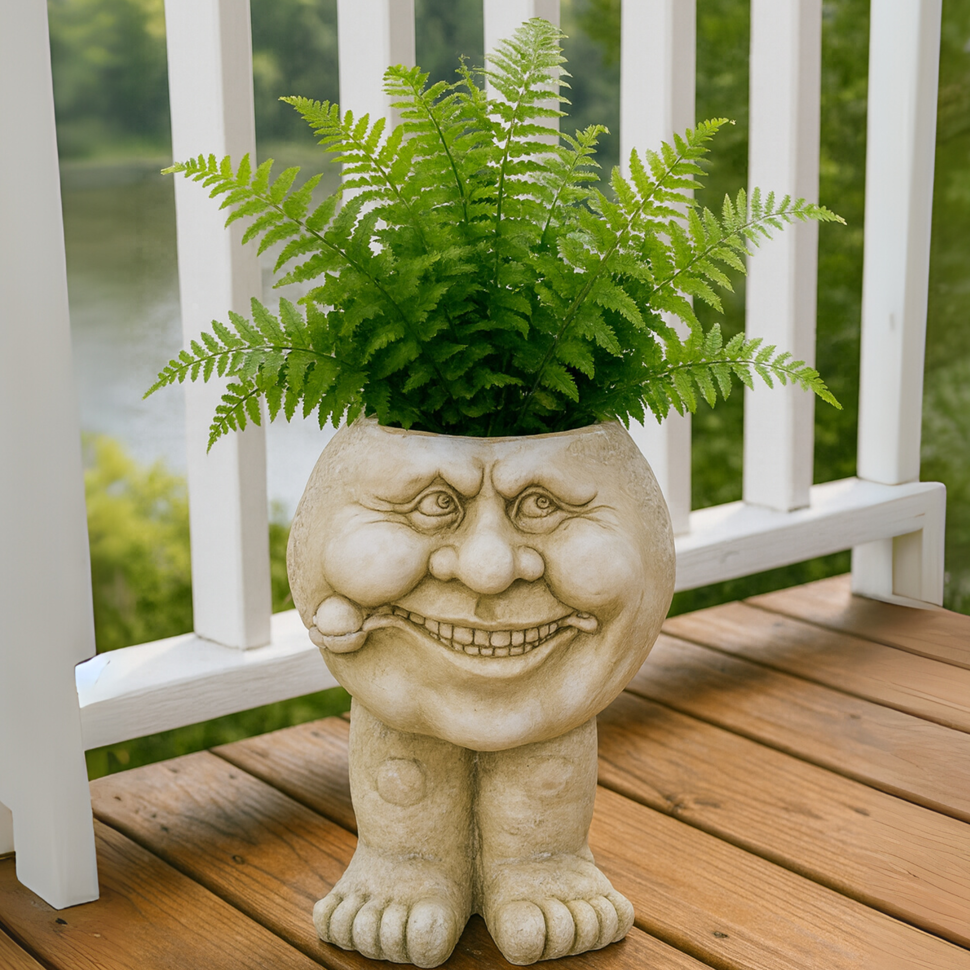 RCS Gifts - Wholesale Plant Pot - Flowered Face Standing Planter0