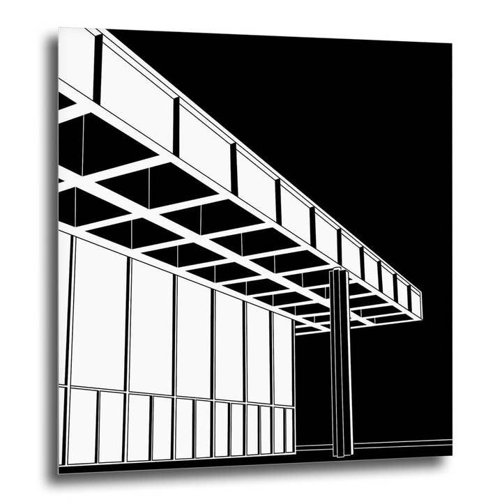 Print på akrylglas - Berlin, Neue Nationalgalerie for engroshandel hos COGNOSCO