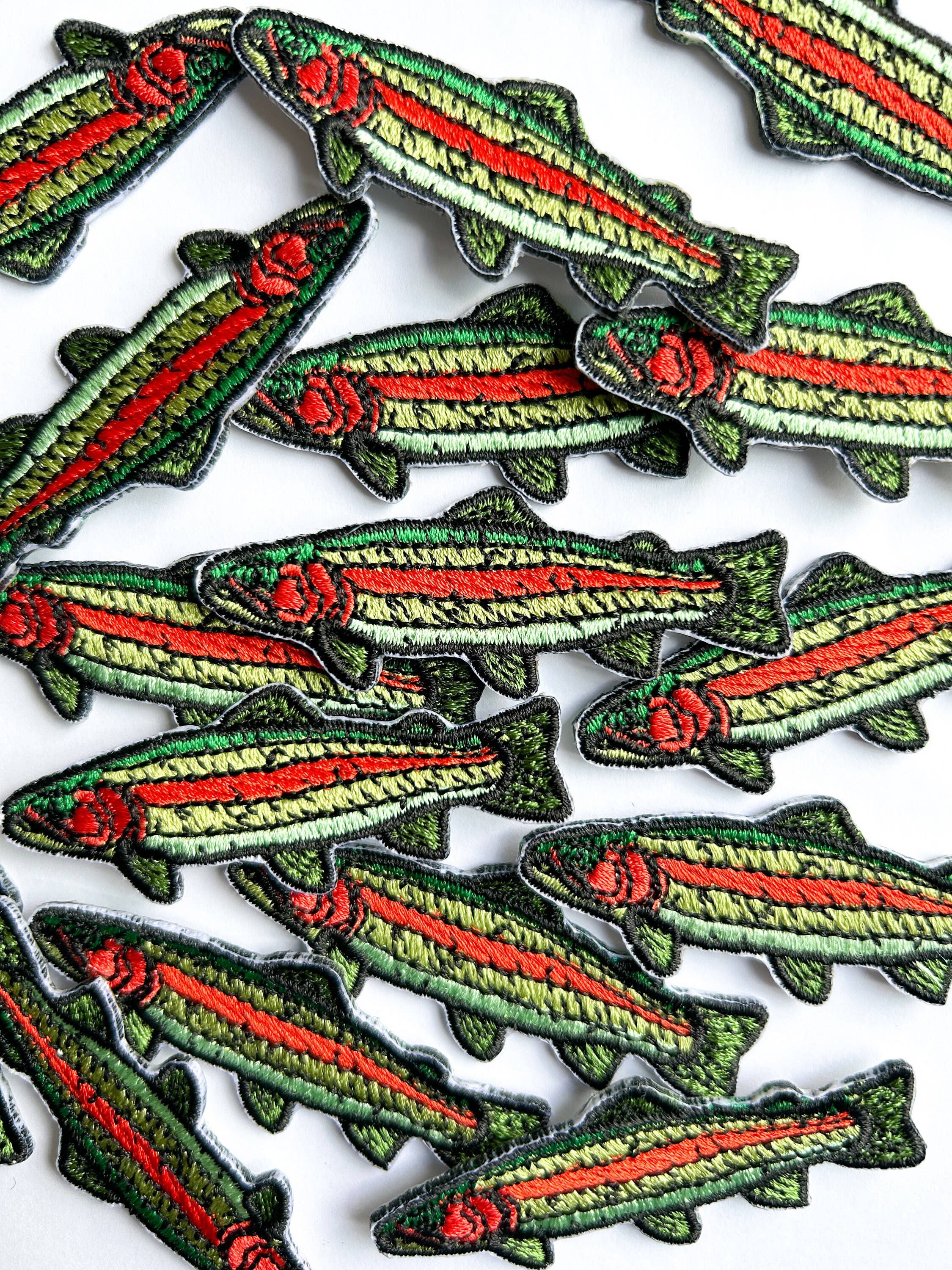 Field Trip Threads - Wholesale Patch - Trout Fish Multicolor Embroidered Iron On Sew On Patch1