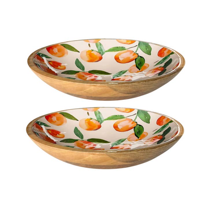 Peaches Shallow Bowl (10" in Pack of 2) 5-34-B PREORDER for wholesale by My Casita