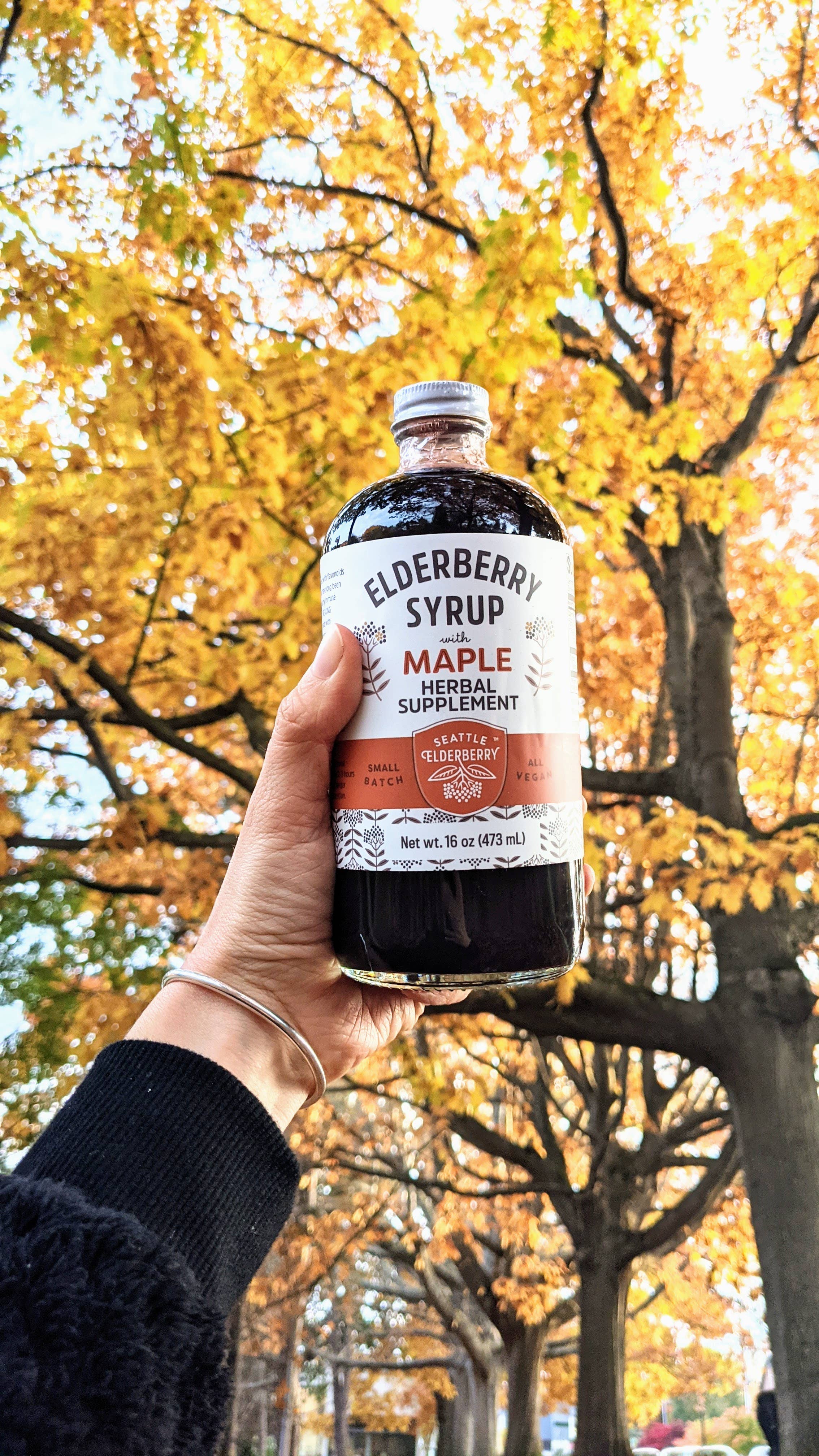 Seattle Elderberry - Wholesale Oral Supplement/Vitamin - Organic Elderberry Syrup with Maple1