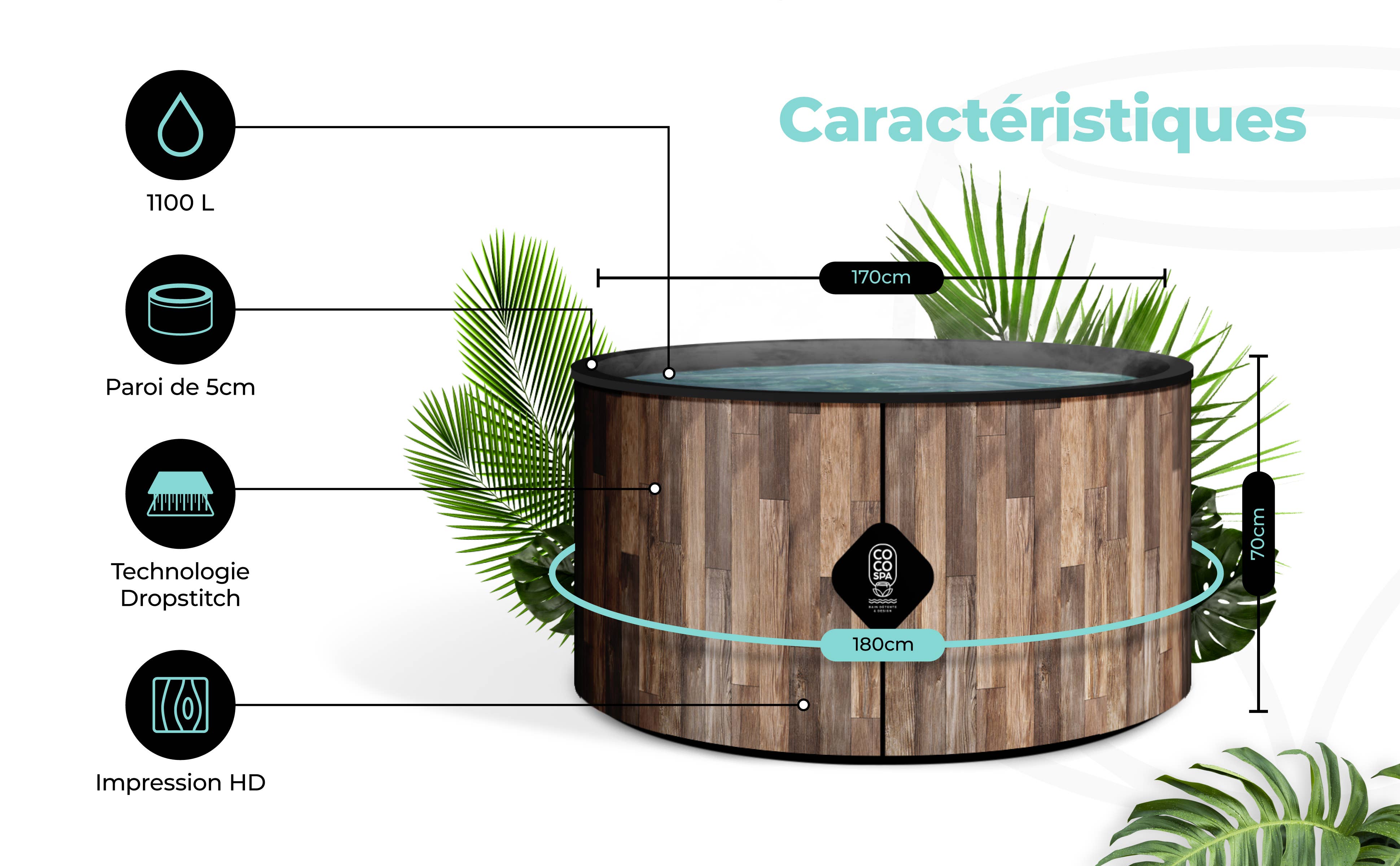 X-PaddleBoards - Wholesale Inflatables - COCO SPA NORDIK Inflatable Spa | 180 cm diameter |7