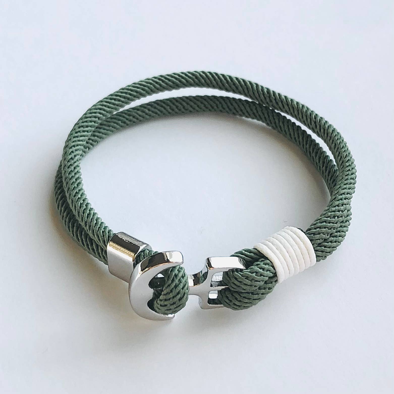 GreenWave - Vente Bracelet tissé/tressé - Bracelet en corde nautique avec fermeture ancre2