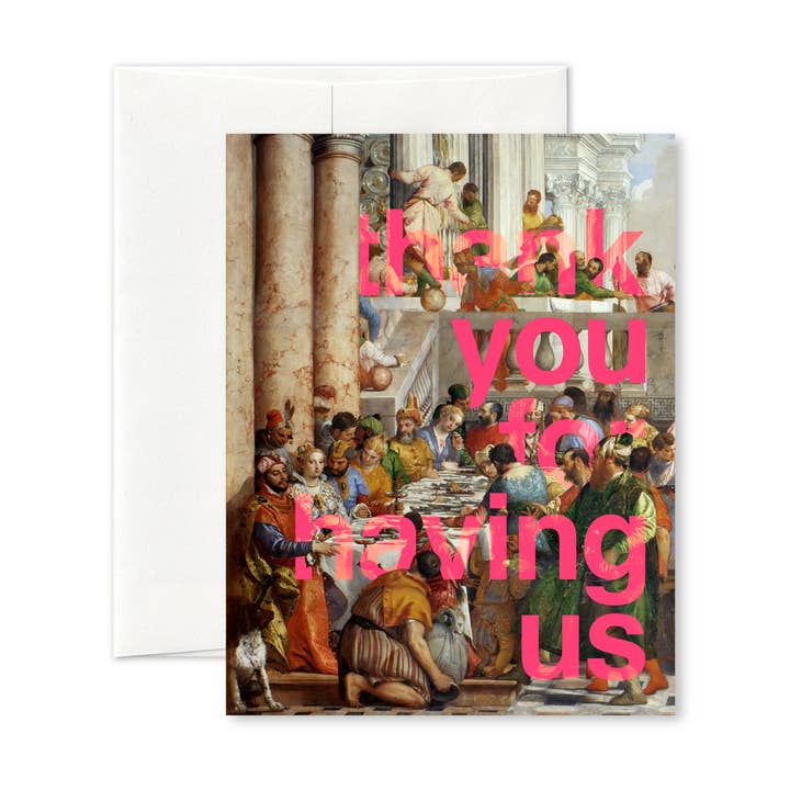 “Thank you for having us” A2 thank-you card for wholesale by Pictrix Design