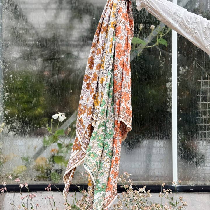 SO FAMILY - Wholesale Head Scarf - Women's - Camel Lurex Adult Scarf 100 cm3