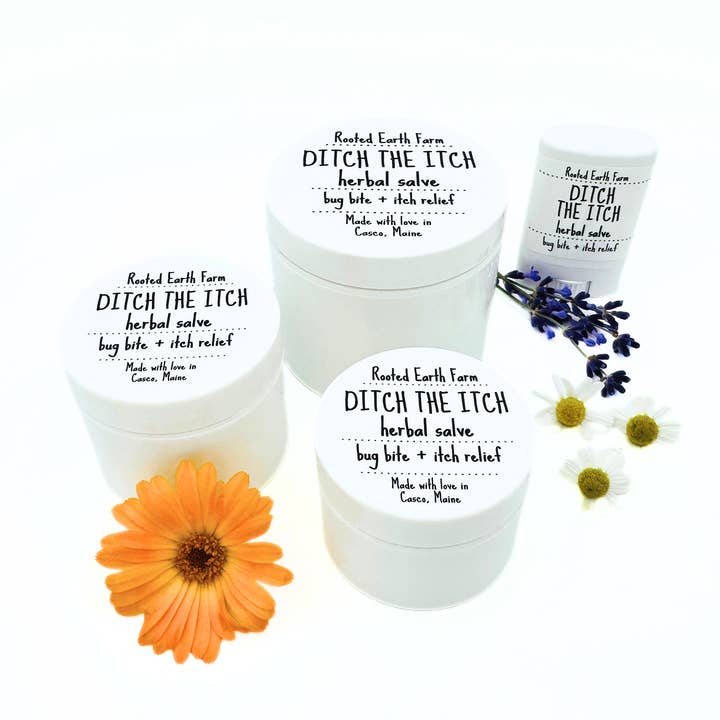 Sécher la salve de démangeaison - 3 options de taille pour la vente par Rooted Earth Farm + Apothecary