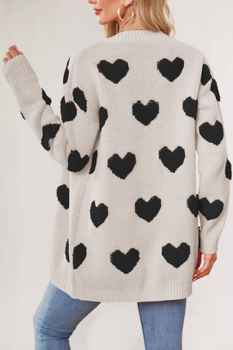 NINEXIS - Wholesale Cardigan - Women's - CWOCAL1826_LONG LOVE BUTTON LONG SLEEVE SWEATER CARDIGAN3