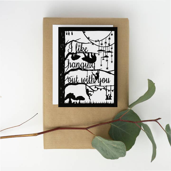 Biglietto di Auguri - San Valentino - Mi Piace Stare con Te per la vendita all'ingrosso da parte di Squirrel Tacos Papercuts