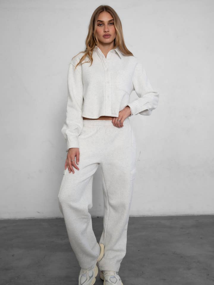 TICTOC - Wholesale Shirt Jacket/Shacket - Women's - JENNIE Plush Fleece Lounge Cropped Button Shirt Shacket30