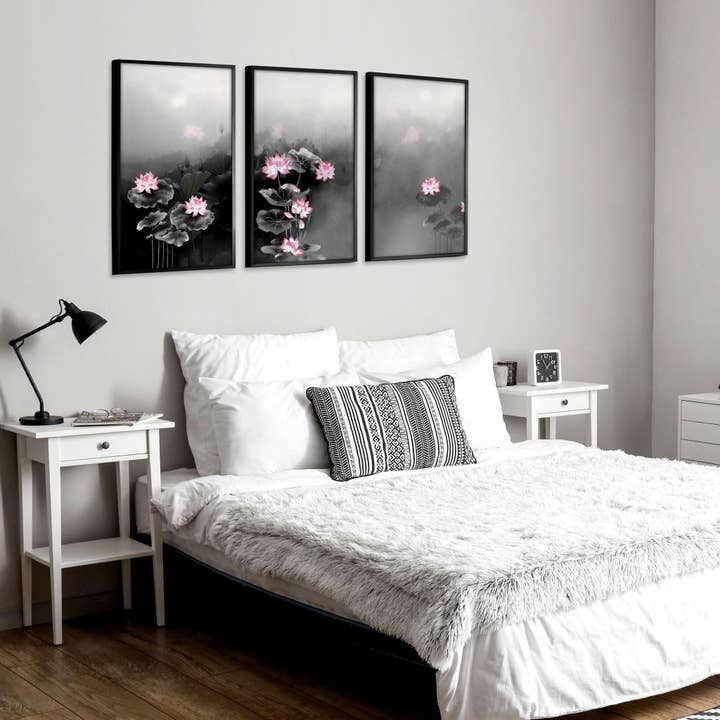 Japandi Interiors | Set of 3 Asian Inspired Wall art Prints for wholesale by About Wall Art