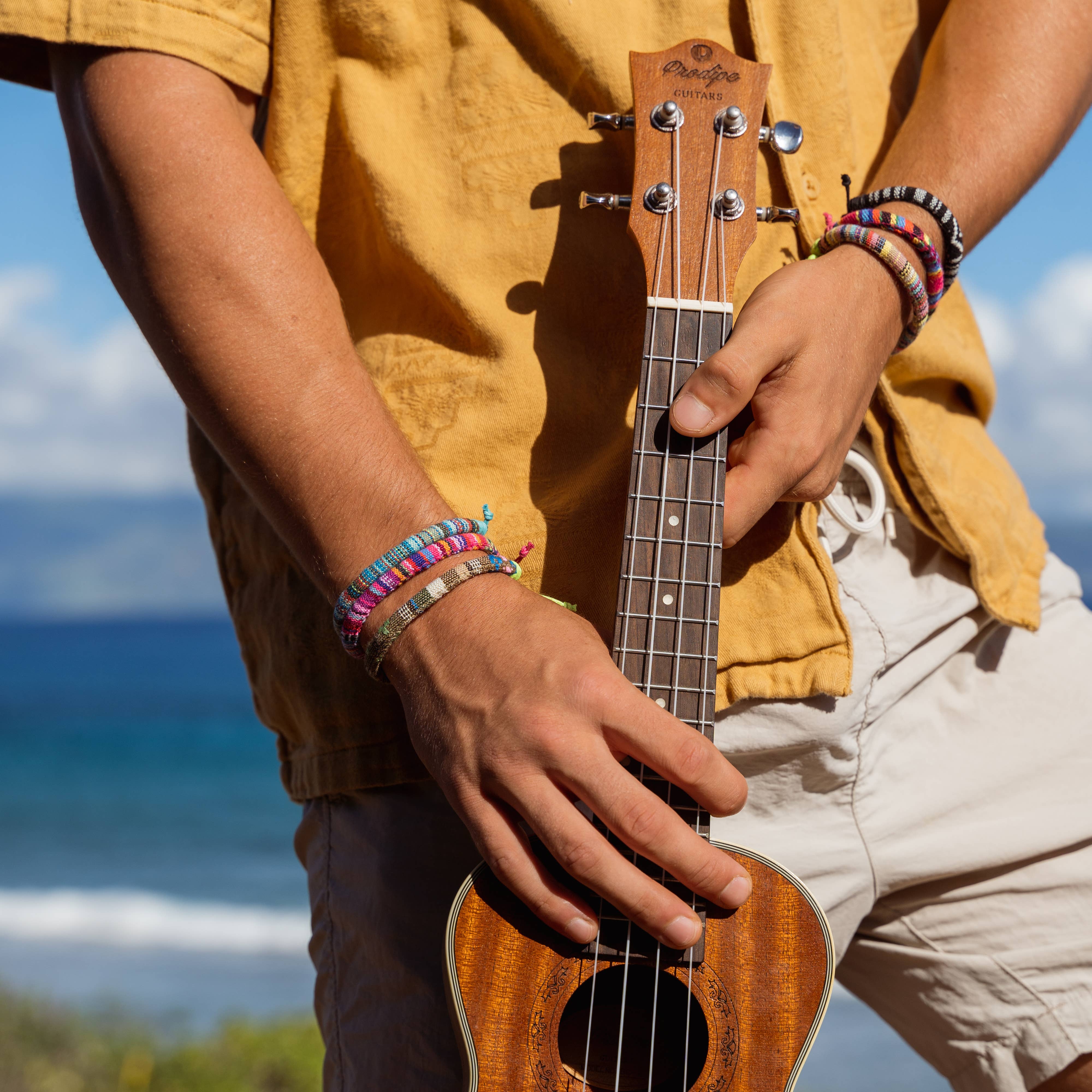 Natalia - Wholesale Jewelry Set - Adjustable Round Woven Boho Rope Bracelets- SET 123
