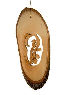 Tranche d'écorce avec lézard - 10 à 15 cm pour la vente par Earthwood