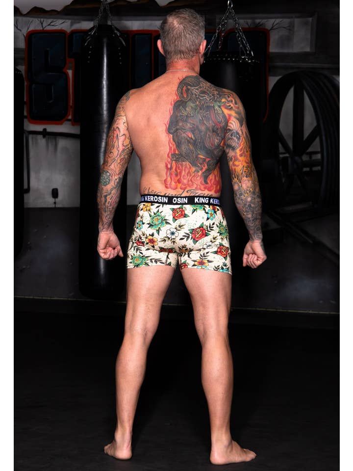 beige Boxer «Tattoo Flowers» in vendita all'ingrosso su Faire