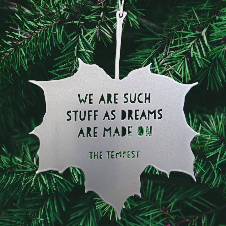 Leaf Quote - We are such stuff as dreams are made on - The Tempest - William Shakespeare for wholesale by A Blackbird Sang