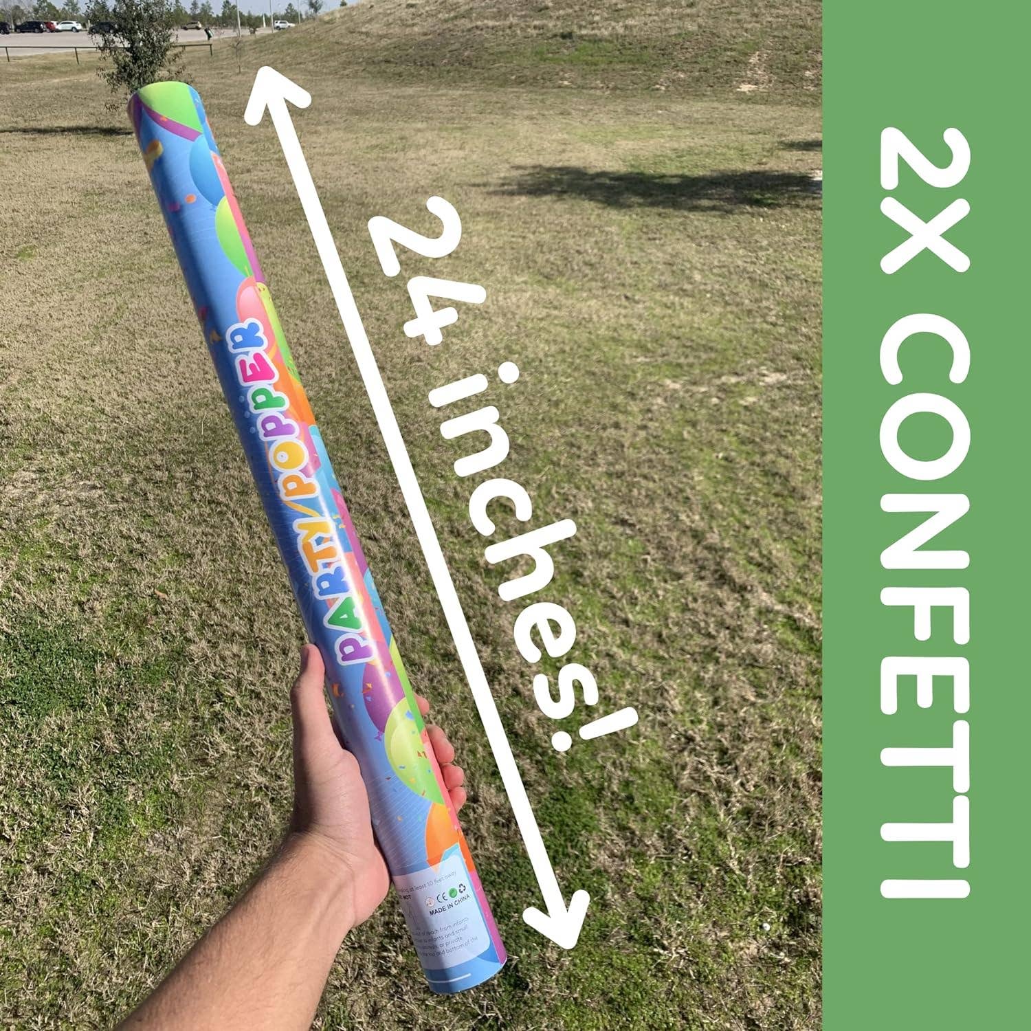 TUR Party Supplies - Wholesale Party Popper - Giant Biodegradable Confetti Cannons Party Poppers (2 Pack)4