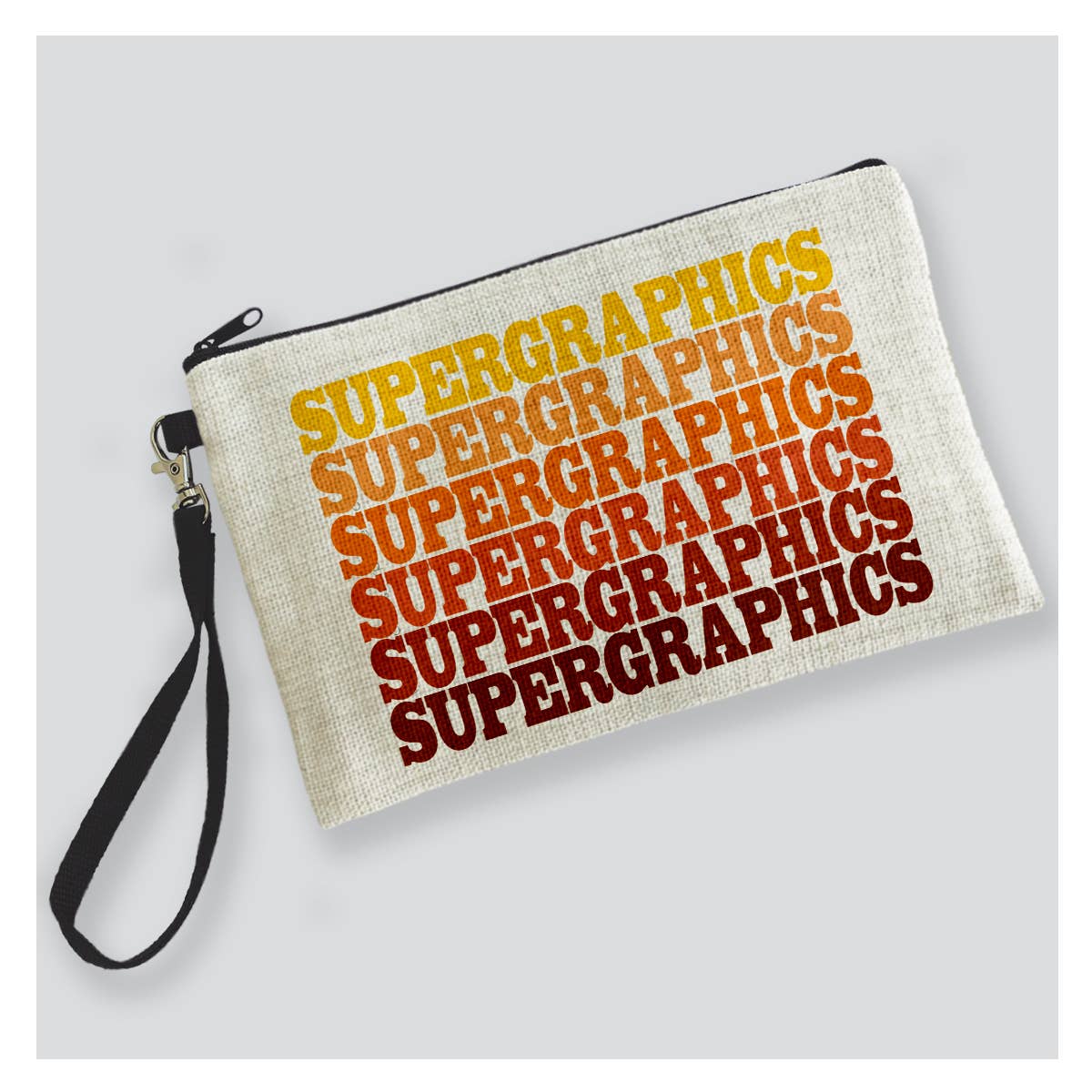 Rock Scissor Paper - Wholesale Pouch - Women's - Personalized City Zip Pouch - Supergraphics Name Drop Design2