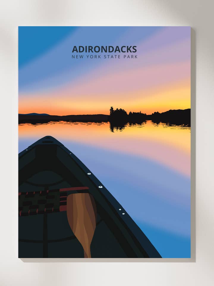 Fourth Lake Print - Adirondacks, New York for wholesale by Boreas Design Shop