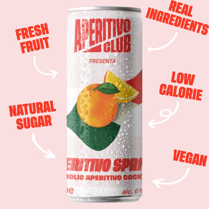 Aperitivo Club - Vente Mélange/sirop pour cocktails - APERITIVO SPRITZ | Cocktail Spritz Italien Prêt à Boire | 6 % alc./vol.2