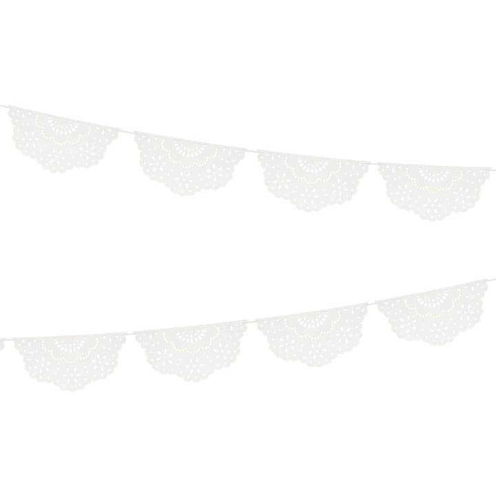 Meri Meri - Wholesale Bunting/Garland - Broderie Anglaise Lace White Pennant Garland