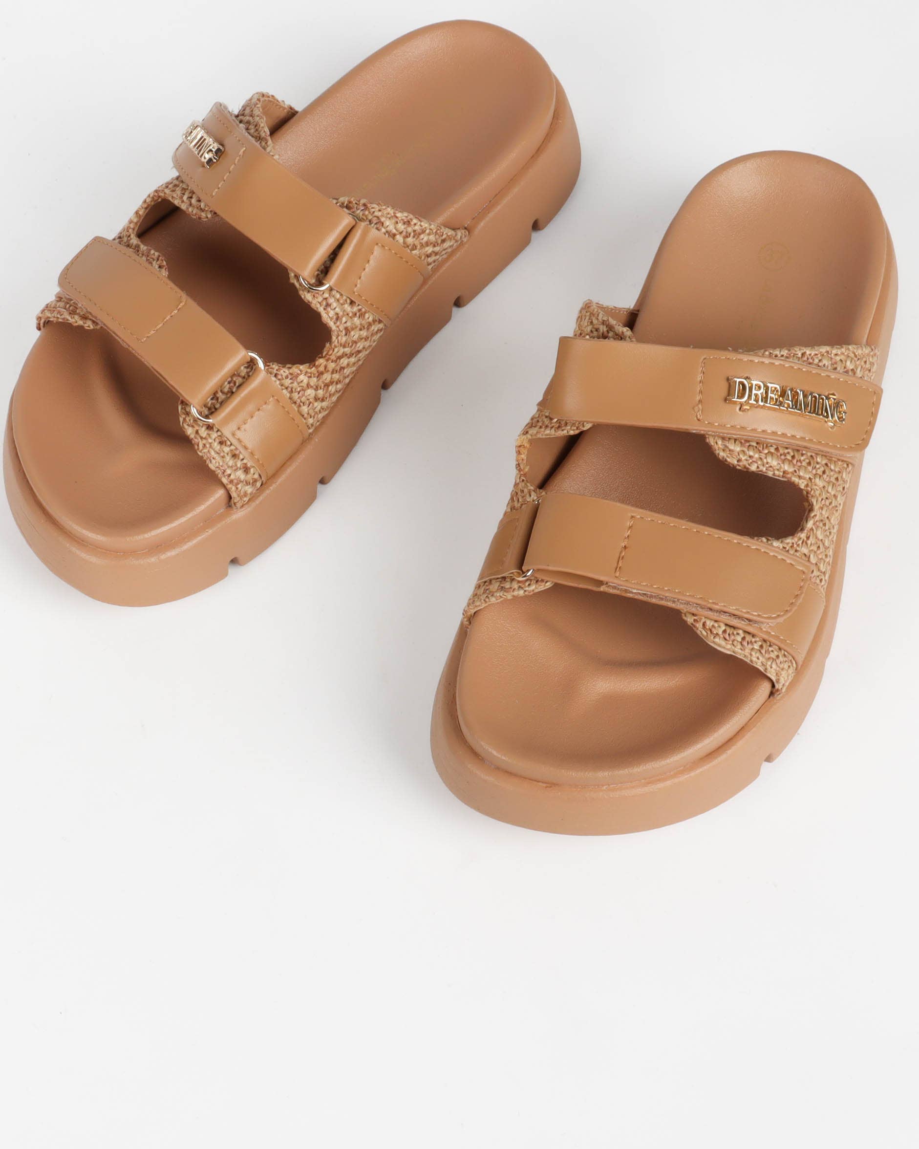 La Bottine Souriante - Wholesale Sandals - Women's - Women's Sandals with Velcro – Thick Sole and Braiding14