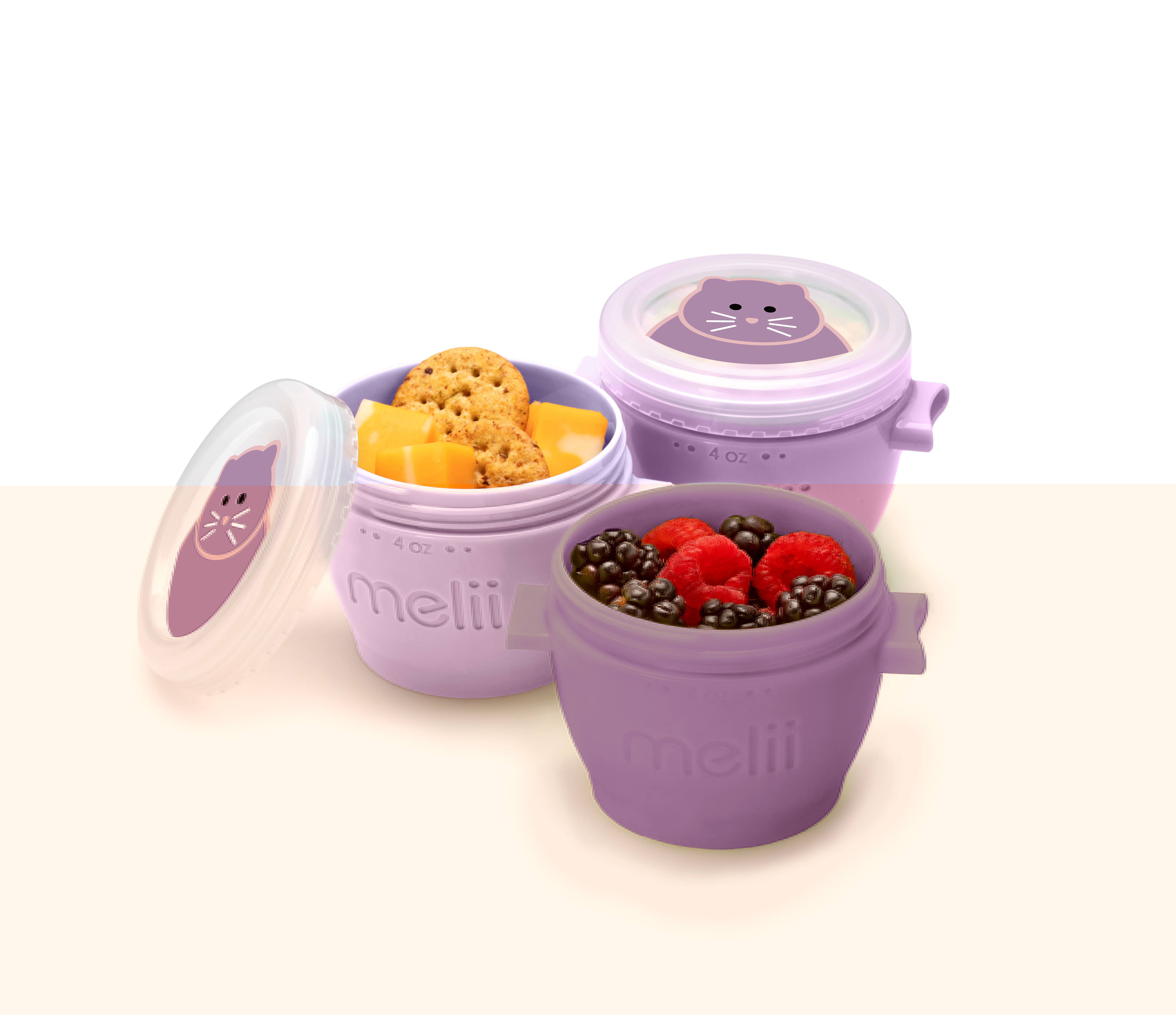 melii – Großhandel Lebensmittelbehälter – 4er Set Snap & Go Behälter – 4 Gefrier- und Snackbehälter à 118 ml6
