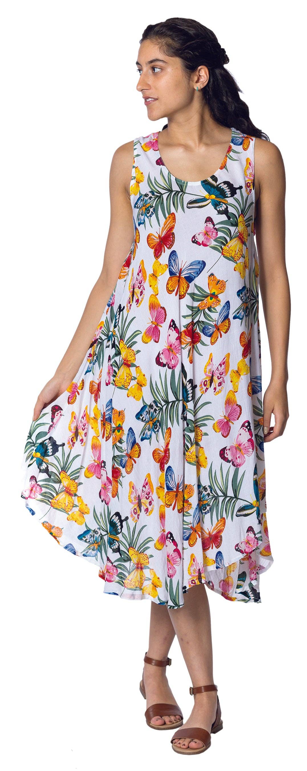 Papa Fashions - Vente Robe – femme - Robe parapluie en rayonne imprimée4