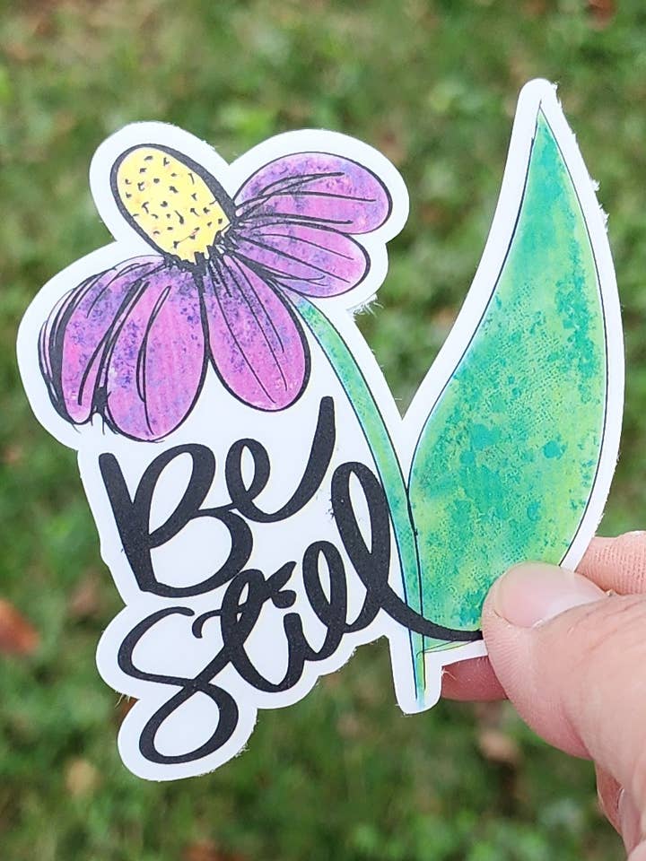 "Be Still" Vinyl Stickers for wholesale by Sweet tea and Grace